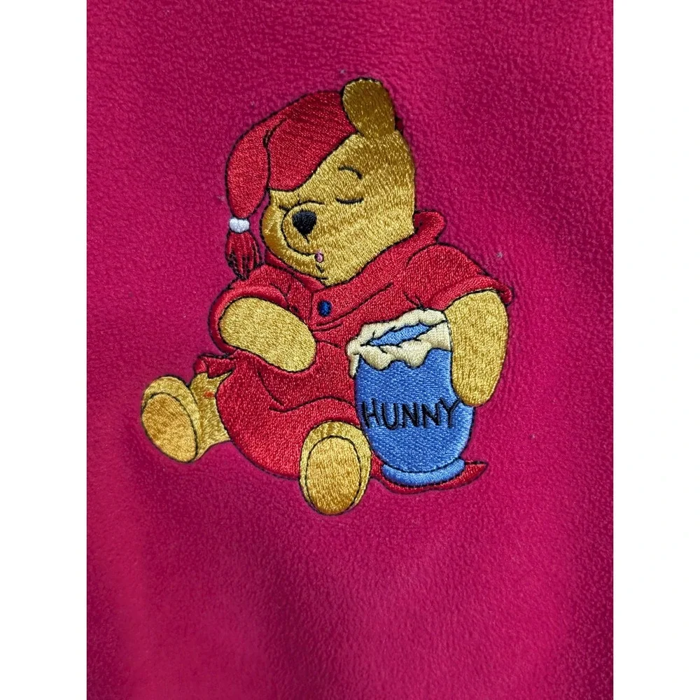 Disney Catalog Winnie the Pooh Robe Pink Fleece Medium Sleepwear‎
